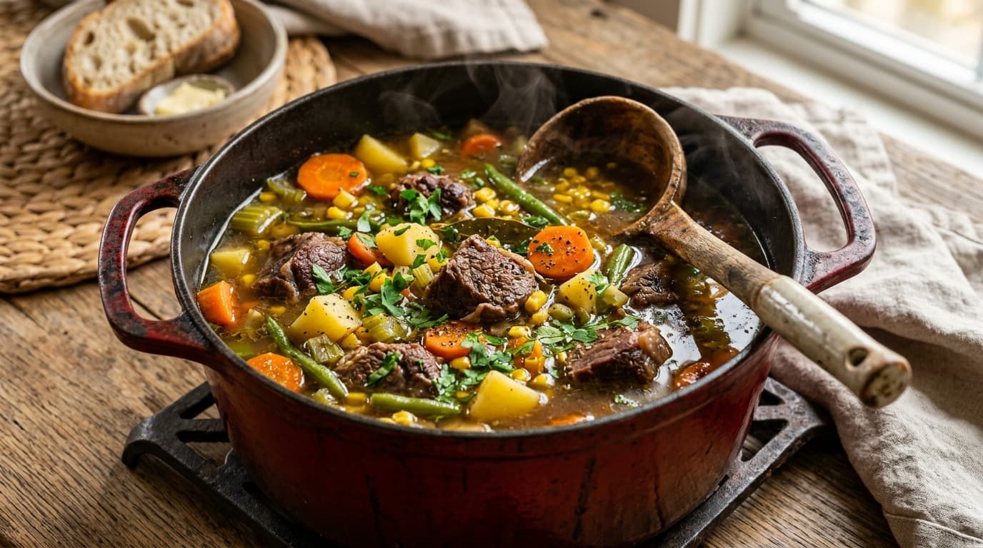 Beef Vegetable Soup (Tender Shank & Root Veggie Masterclass)