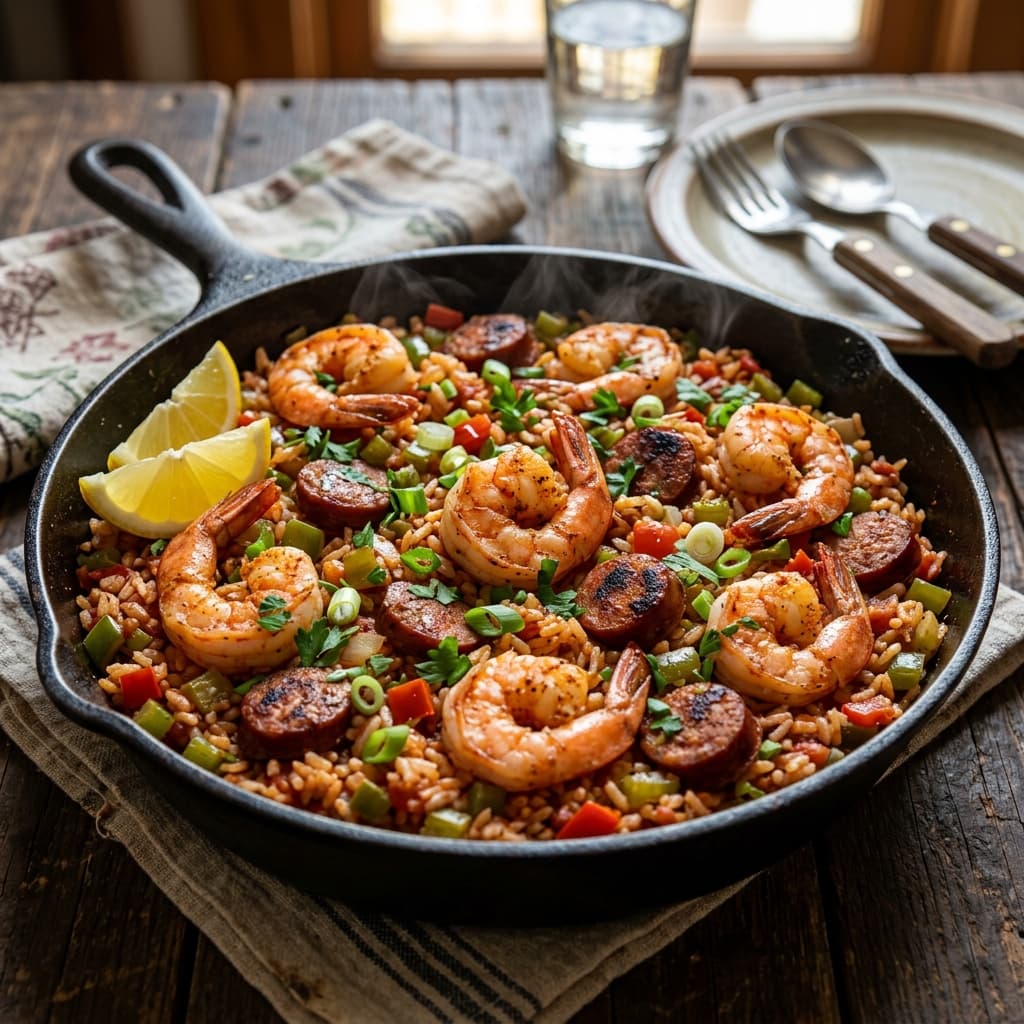 Cajun Shrimp and Rice Skillet (One-Pot Creole Jambalaya Masterclass)