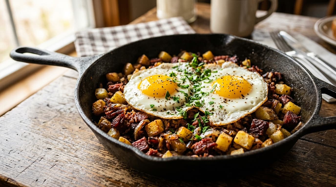 Corned Beef Hash with Eggs