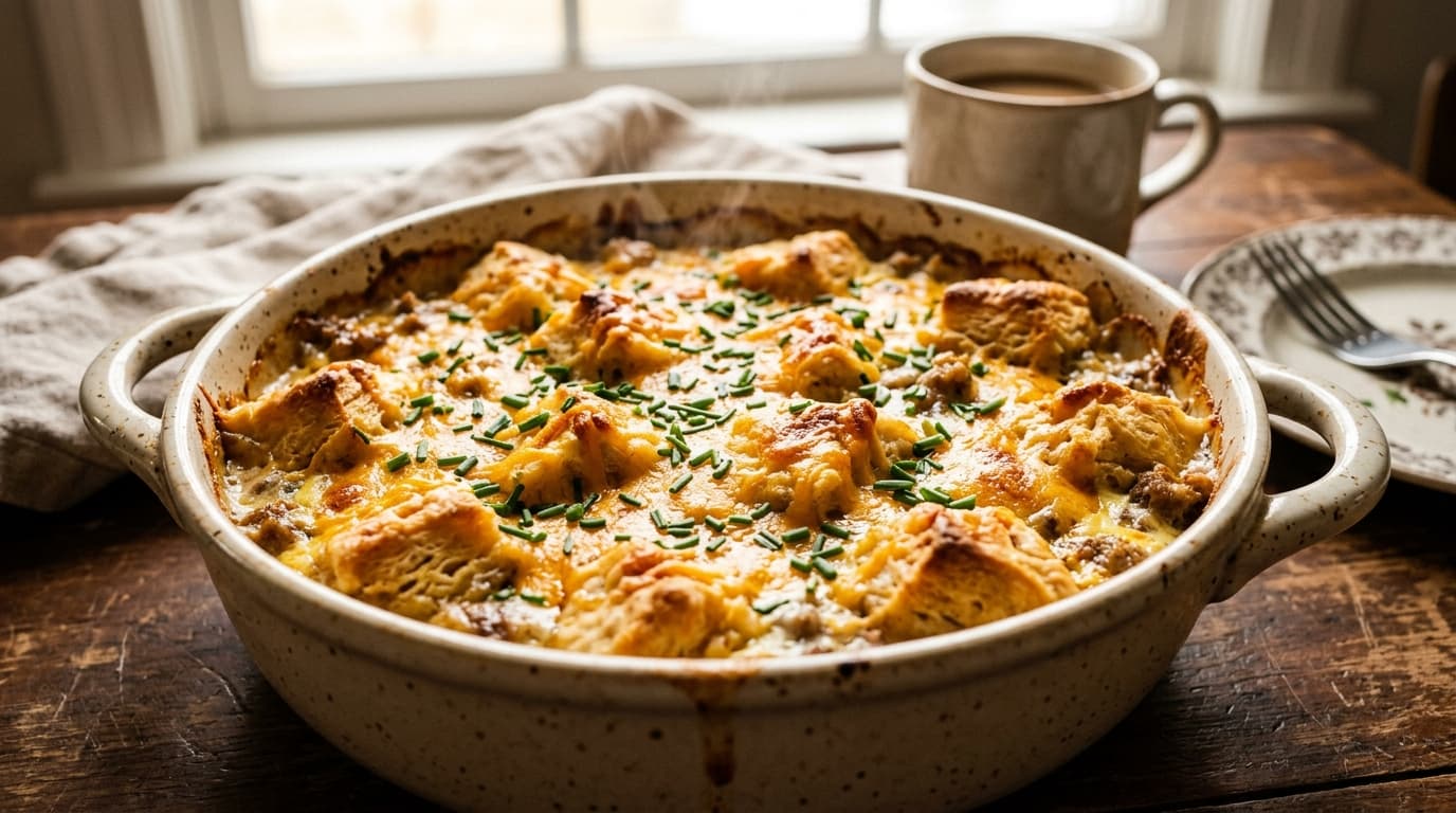 Sausage and Gravy Breakfast Casserole