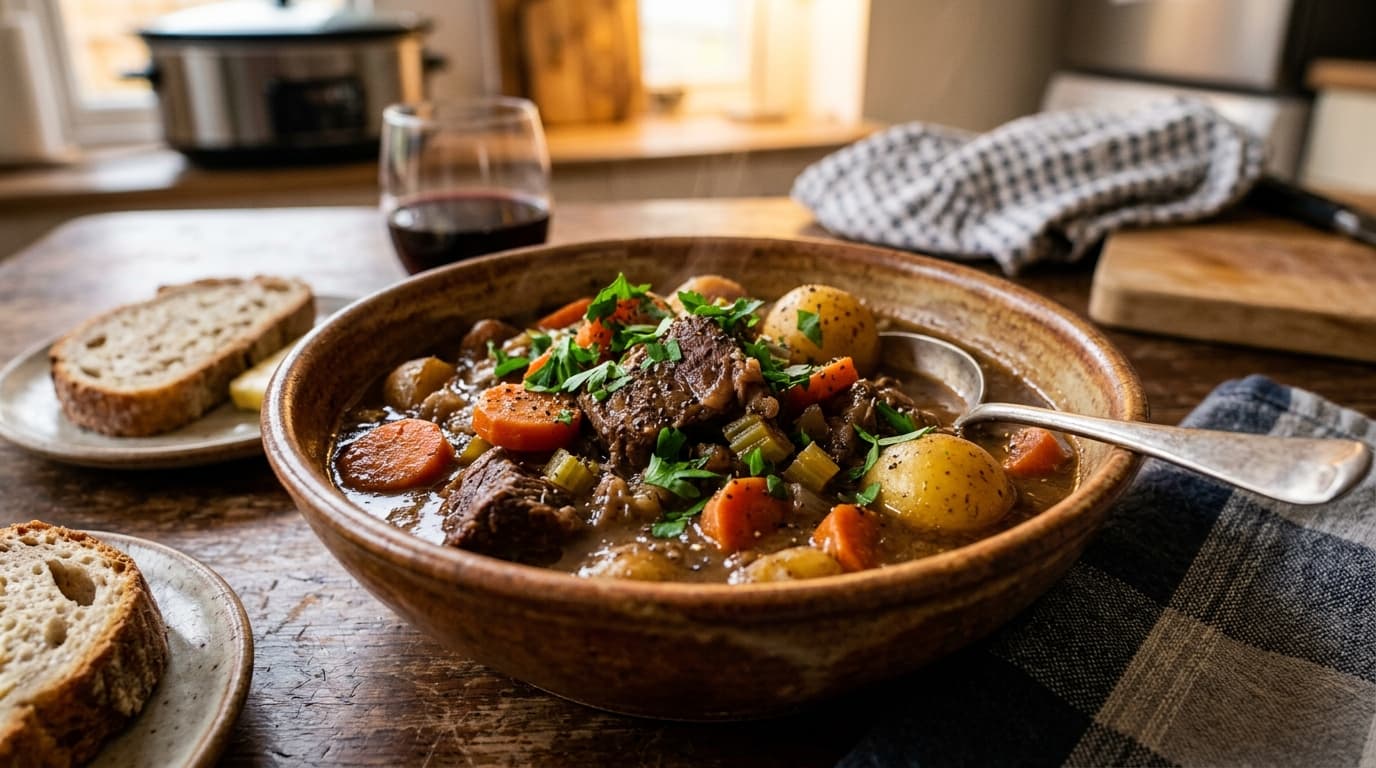 Classic Slow Cooker Beef Stew (Tender Beef & Root Vegetables)