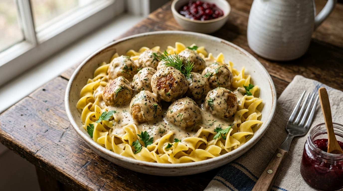 Authentic Swedish Meatballs (Creamy Dill Gravy)