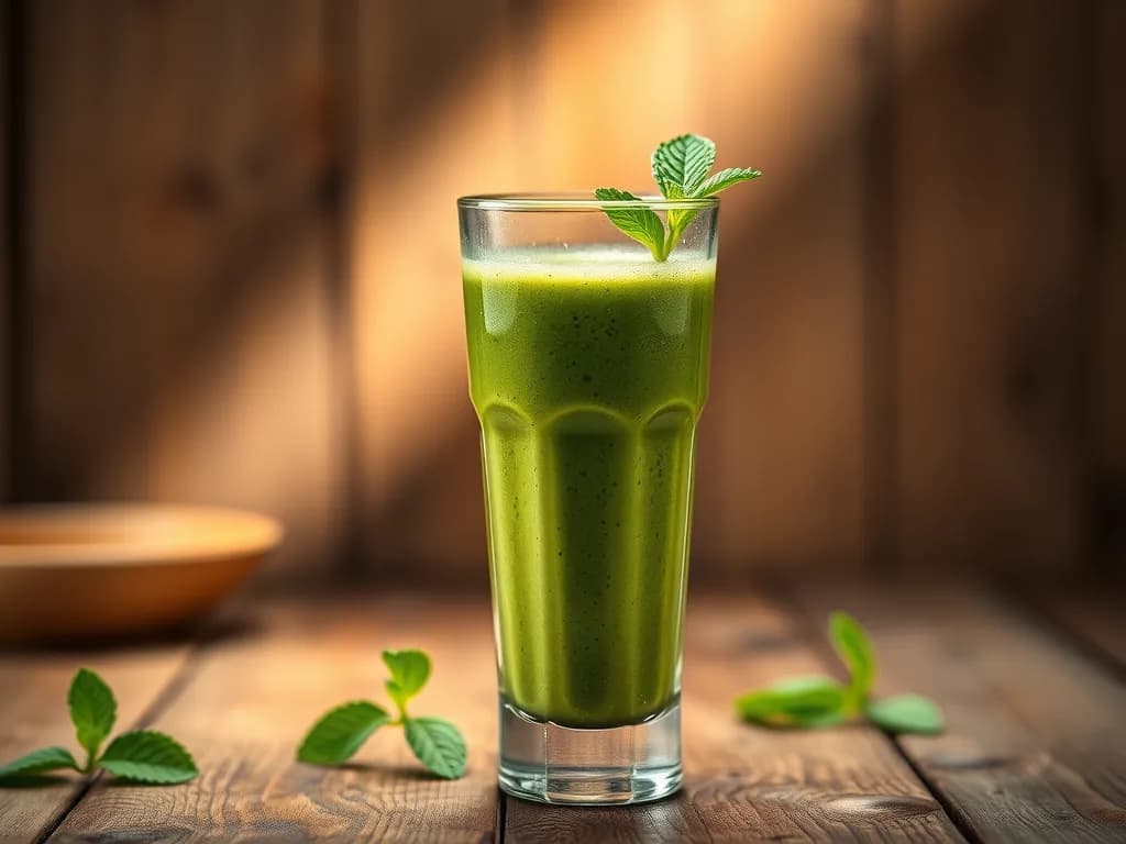 The Emerald Glow: Authentic Spinach & Almond Milk Smoothie