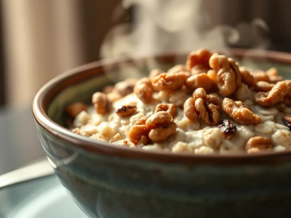 The Golden Hour: Authentic Steel-Cut Oats with Toasted Walnuts