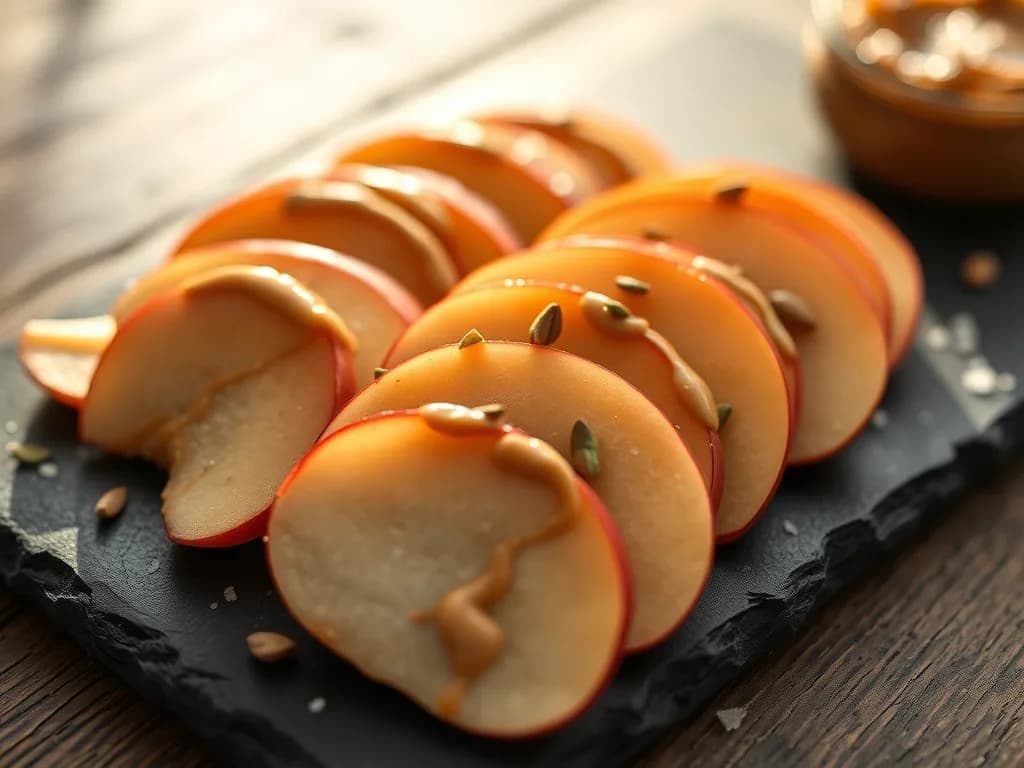 Authentic Apple Slices with Whipped Almond Butter