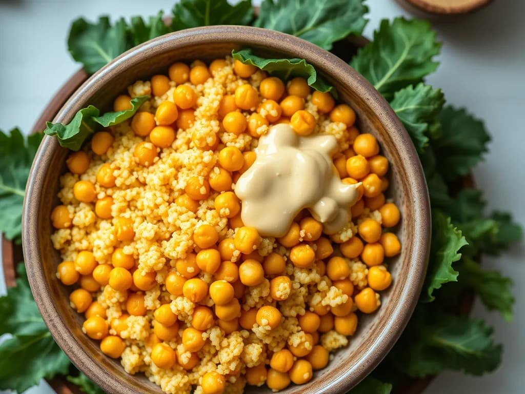 Golden Turmeric-Roasted Chickpea Quinoa Bowl