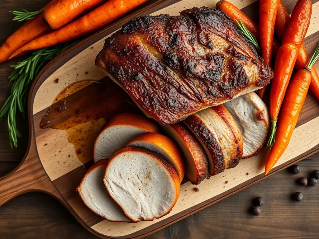 Authentic Roasted Pork Tenderloin with Caramelized Heirloom Carrots