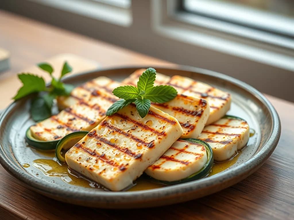 Sun-Kissed Grilled Halloumi with Roasted Zucchini