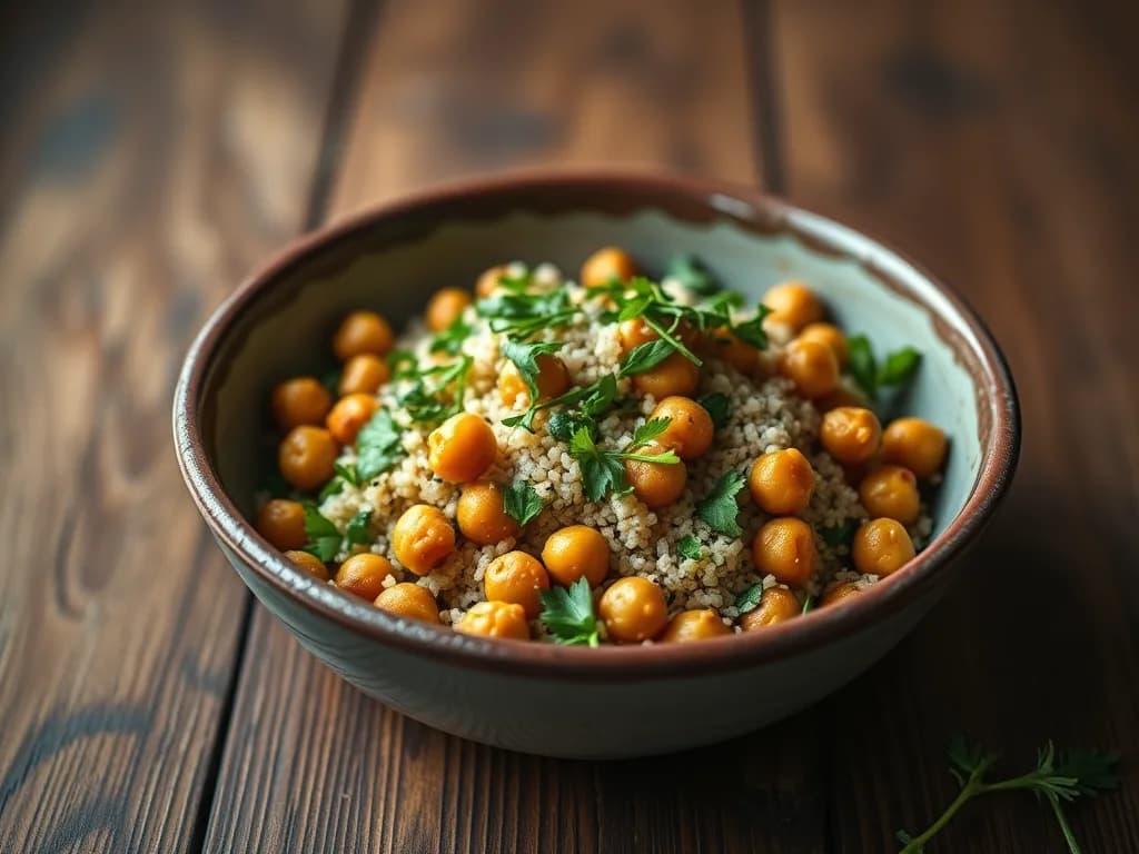 Sun-Drenched Quinoa & Crispy Chickpea Harvest Bowl