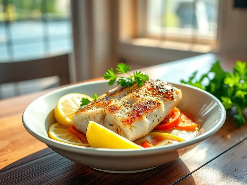 Sun-Kissed Lemon Garlic Grilled Cod Bowls