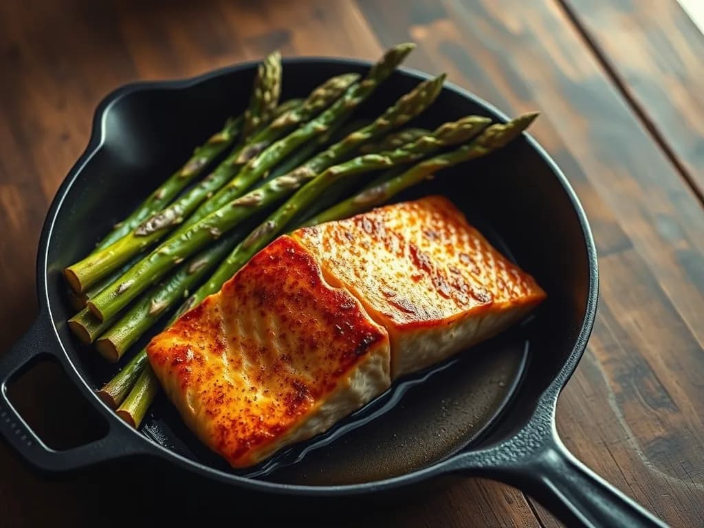 Pan-Seared Salmon with Garlic Asparagus: An Authentic Masterpiece