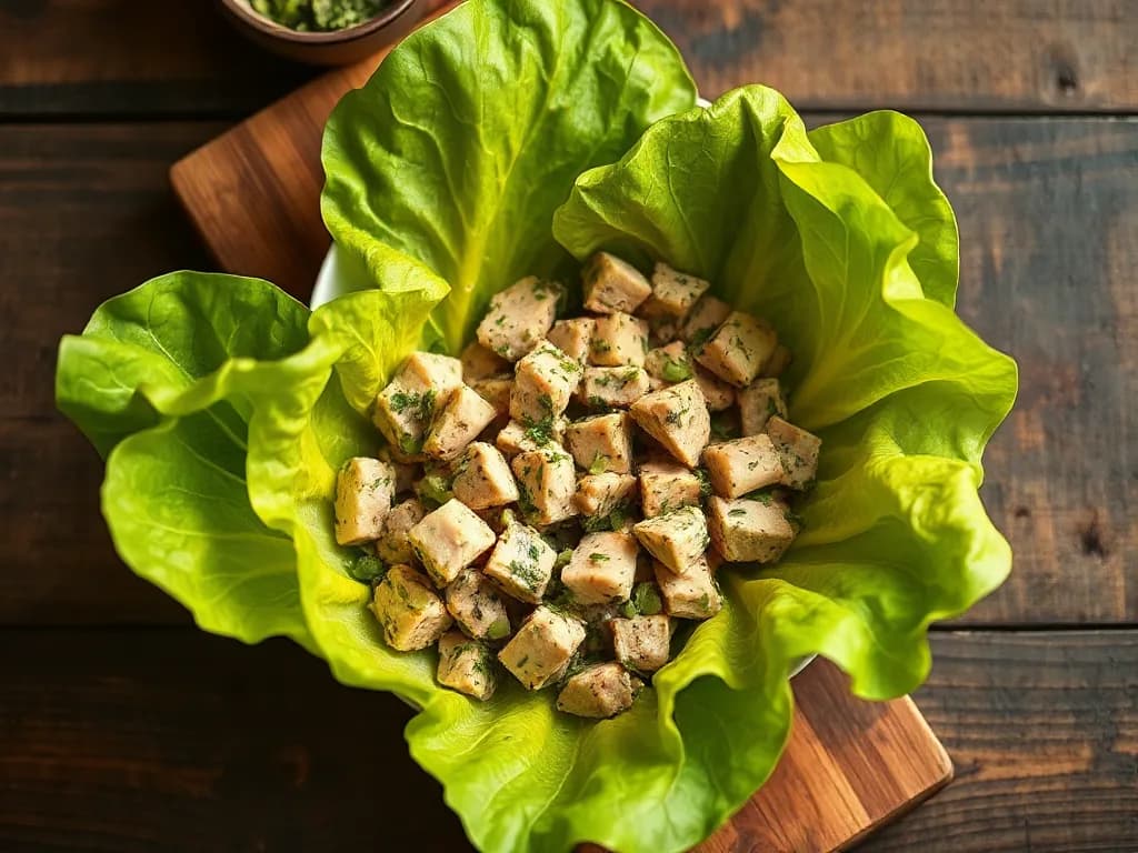 Authentic Tuna Salad in Crisp Butter Lettuce Cups