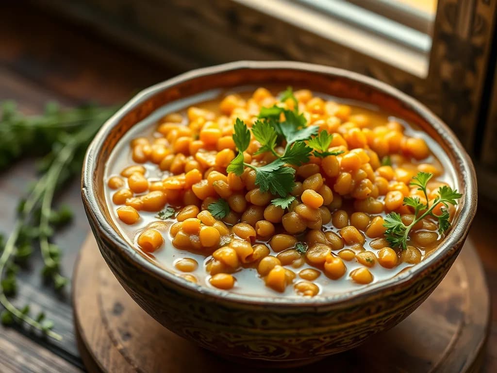 Rustic Golden Lentil Stew: An Authentic Bowl of Comfort