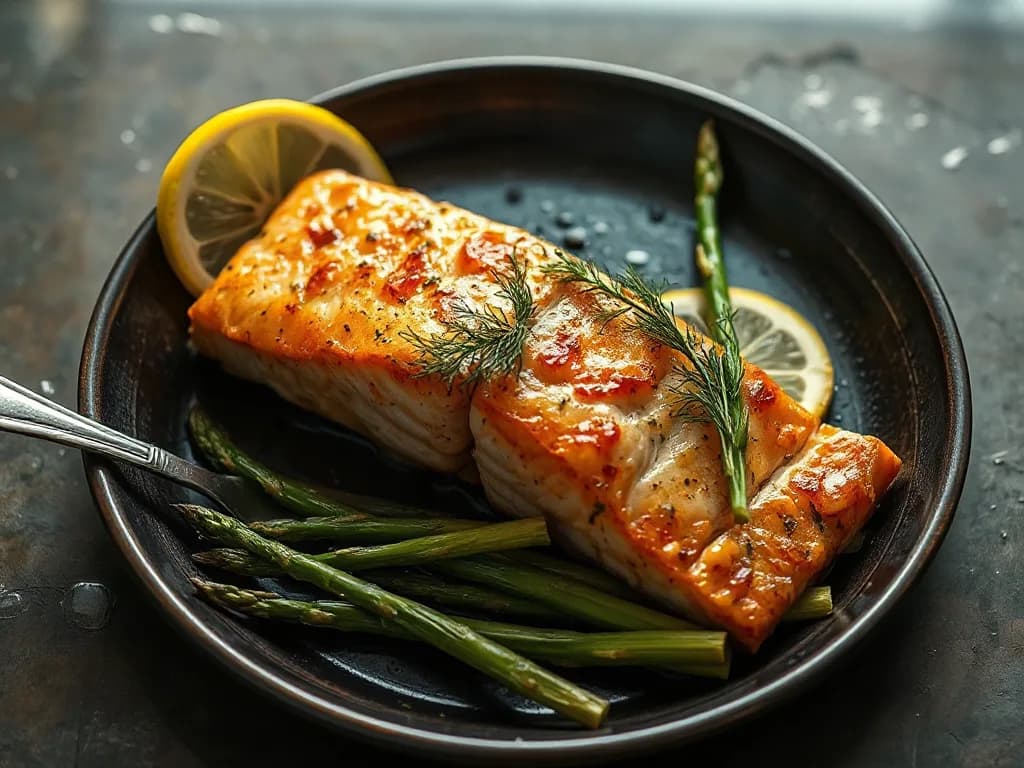 Sun-Kissed Baked Salmon with Authentic Roasted Asparagus