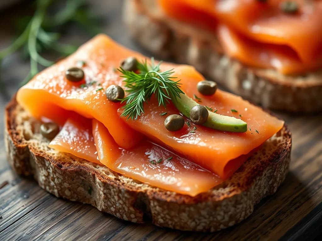 Authentic Smoked Salmon & Avocado Whole-Grain Toast