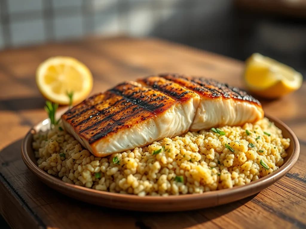 Sun-Kissed Grilled Salmon with Zesty Lemon Quinoa