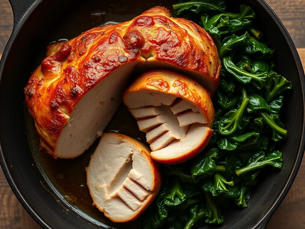 Roasted Pork Tenderloin with Garlic-Sautéed Kale