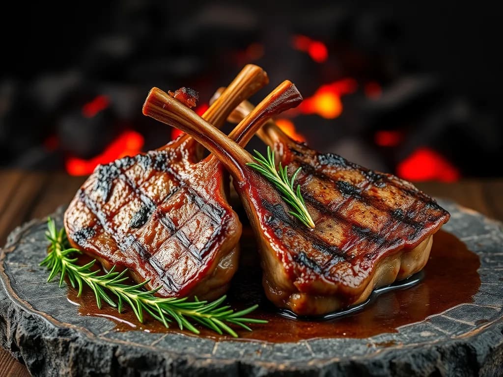 Sun-Kissed Grilled Lamb Chops with Authentic Rosemary Infusion