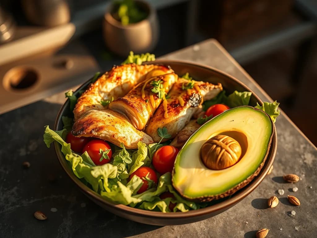 The Golden Hour Chicken Avocado Bowl