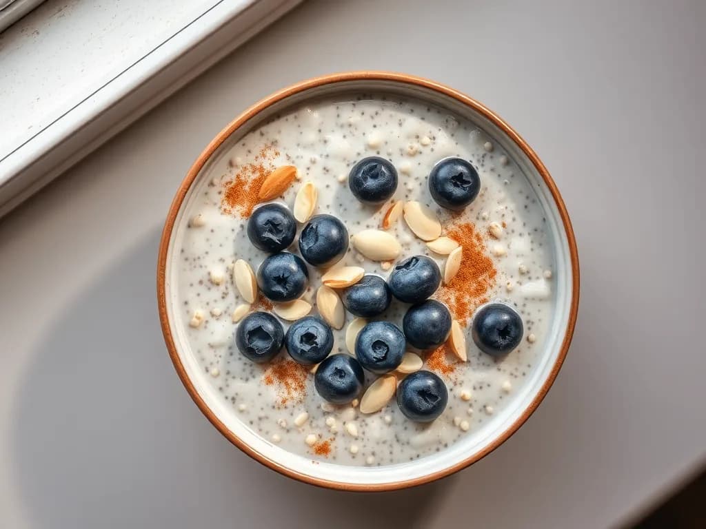 Warm Vanilla and Almond Chia Porridge