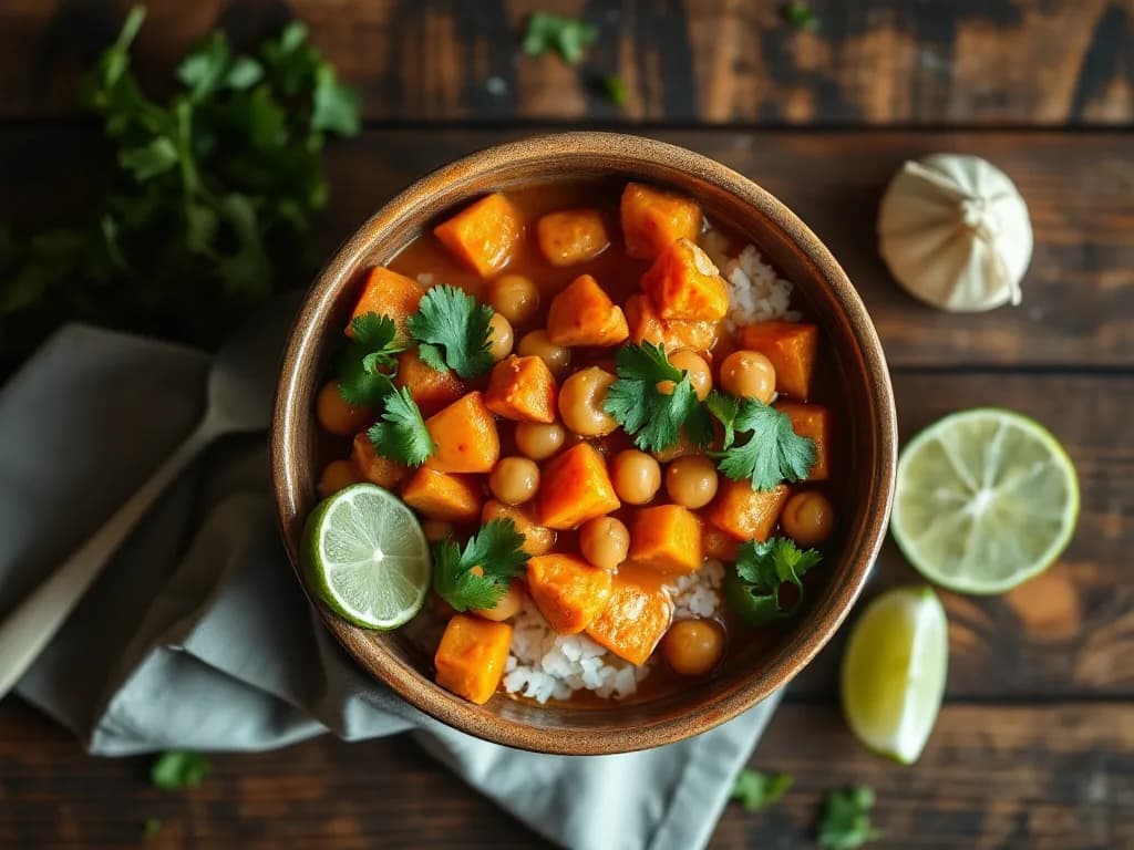 One-Pot Sweet Potato and Chickpea Curry