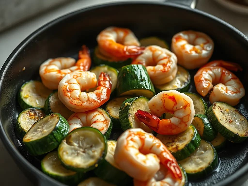 Garlic Shrimp with Zucchini