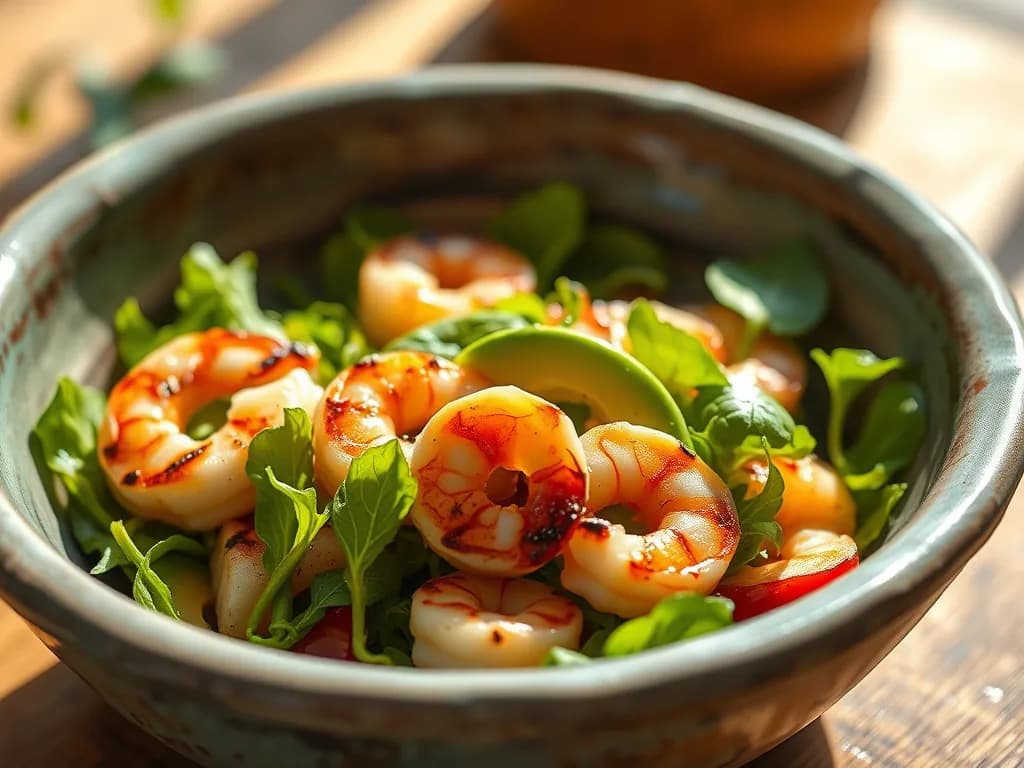 Grilled Shrimp and Avocado Salad