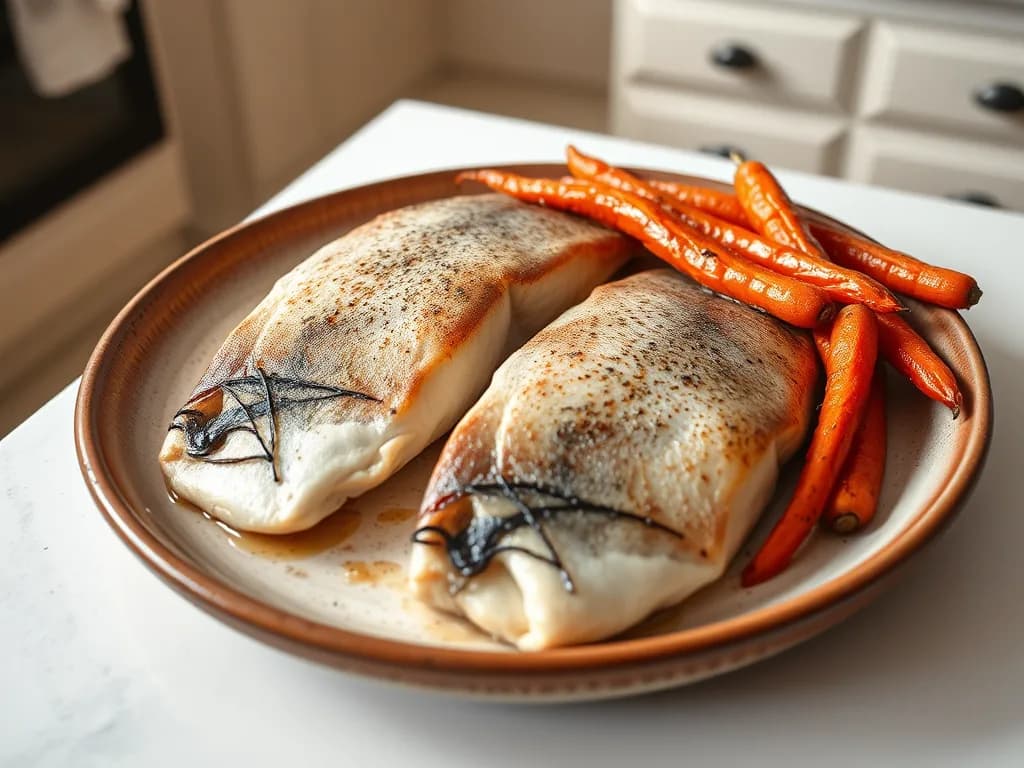 Simple Oven-Baked Trout with Roasted Carrots