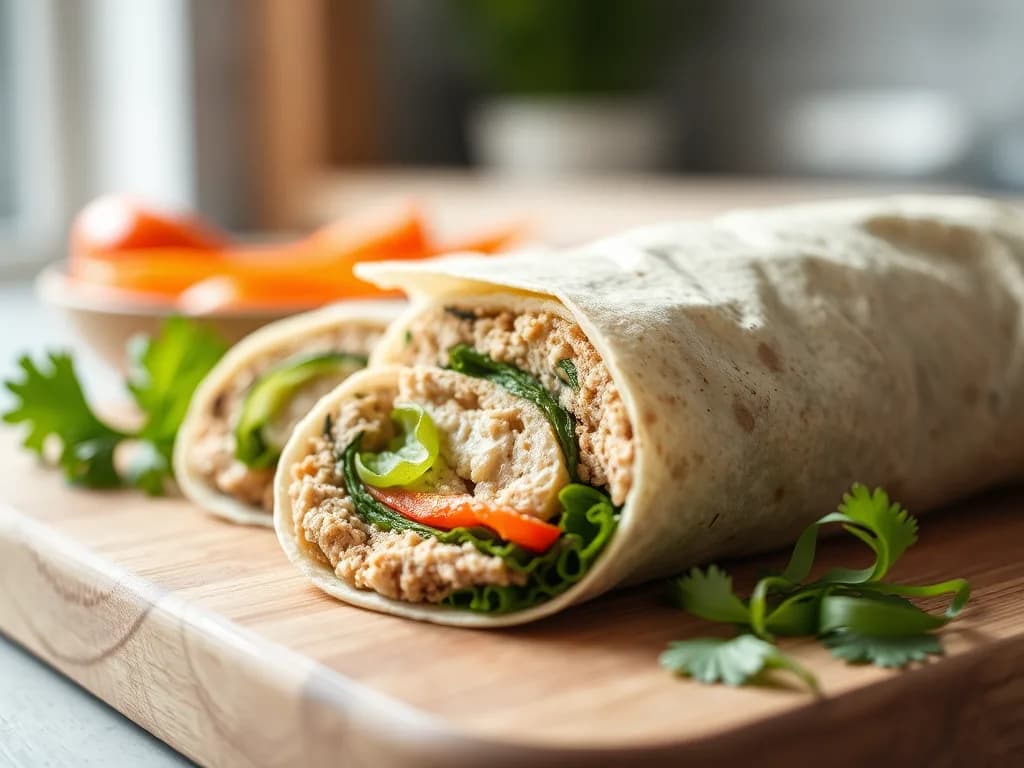 Zesty Ginger-Glazed Tempeh Wraps