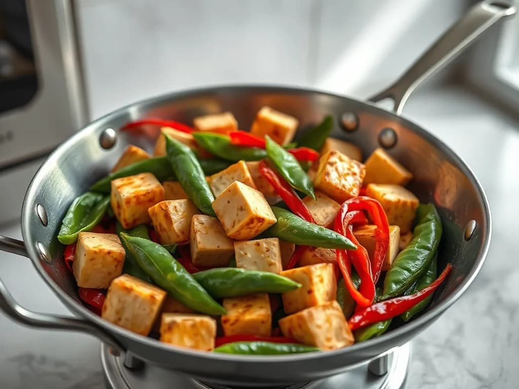 Crispy Ginger-Soy Tofu Stir-fry