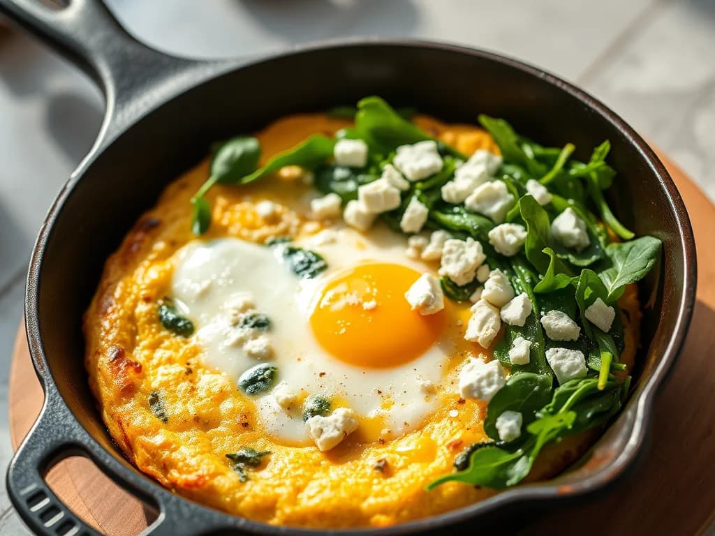 Spinach and Feta Egg White Frittata