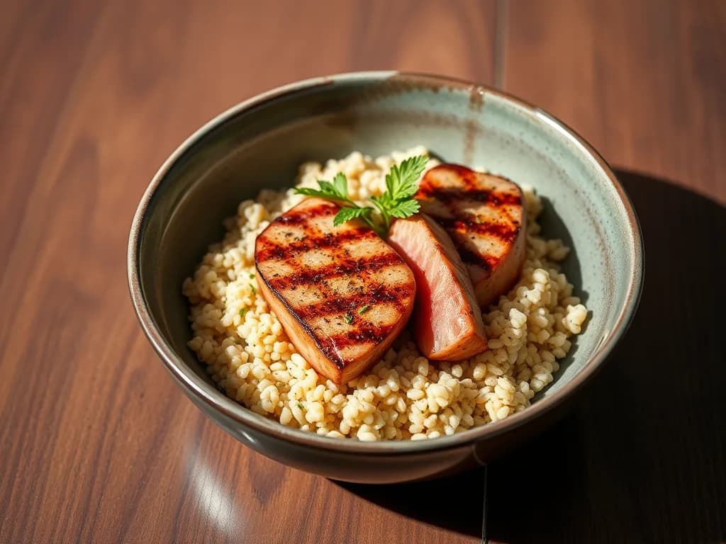 Zesty Lemon Herb Tuna with Nutty Farro