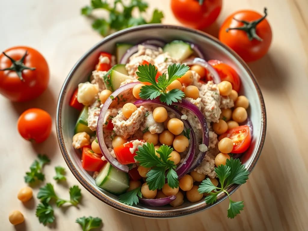 Fresh Mediterranean Tuna Salad Bowl