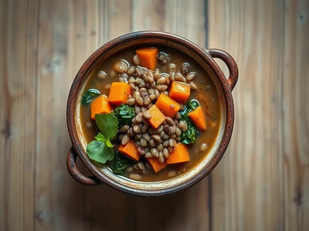 Hearty Root Vegetable and French Lentil Stew