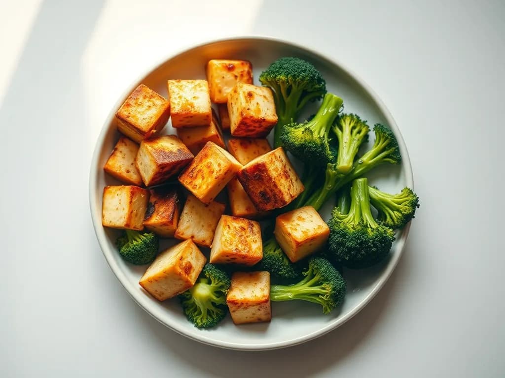Roasted Tofu and Broccoli