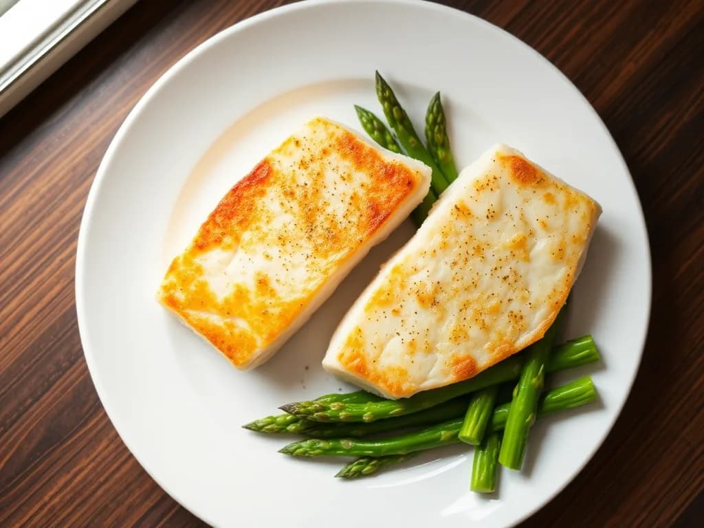 Pan-Seared Cod with Roasted Asparagus