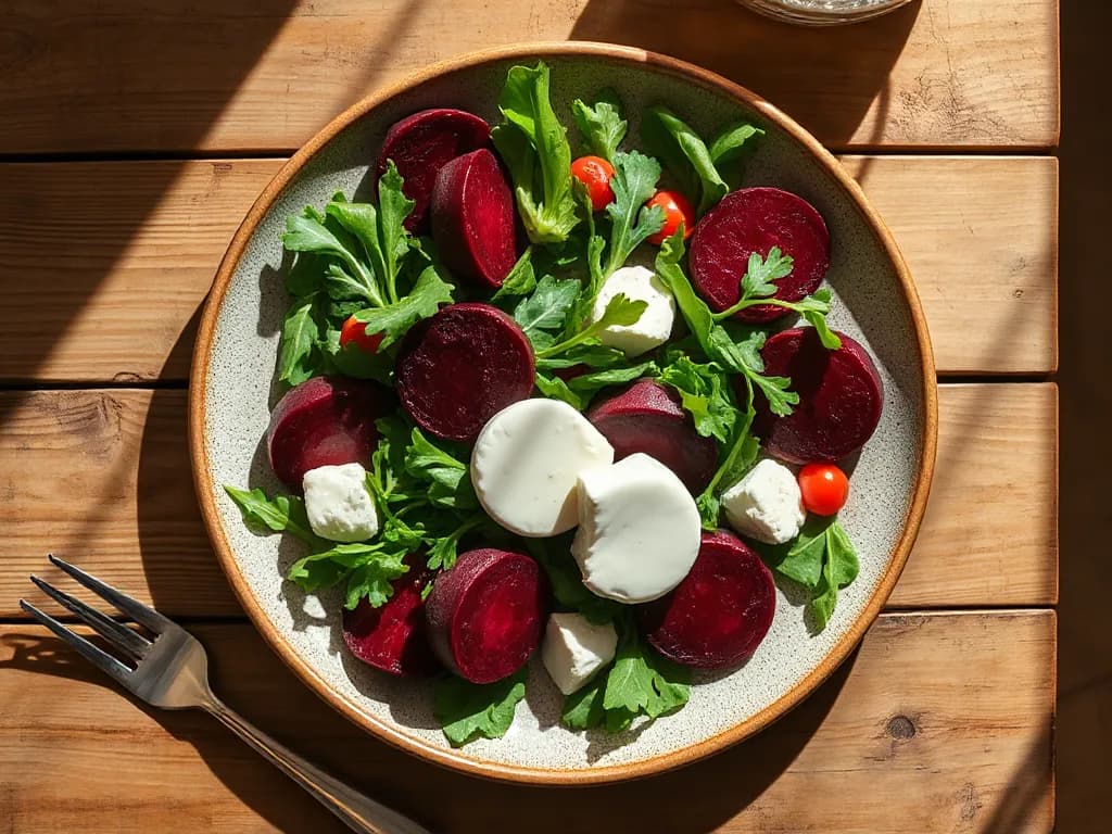 Roasted Beet and Goat Cheese Salad with Toasted Walnuts