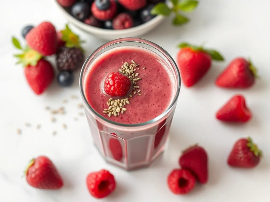 The NutriGuide Berry Flax Smoothie