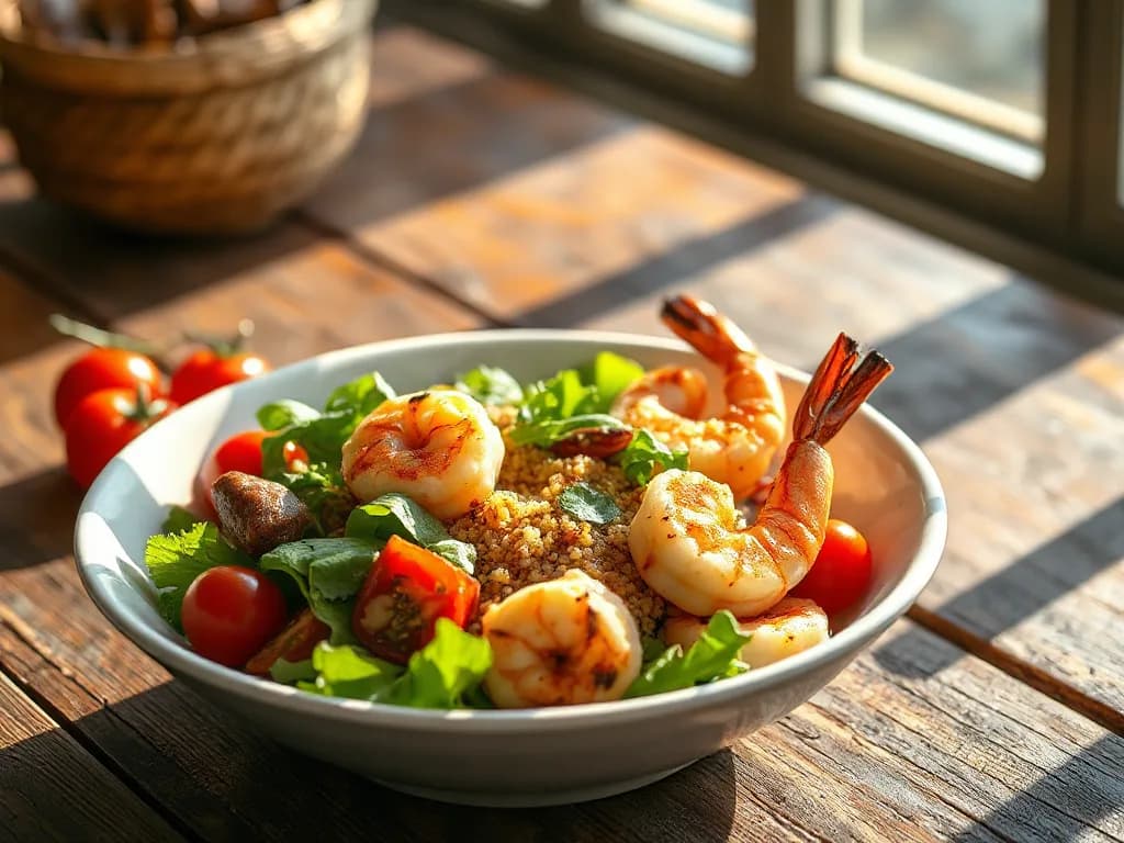 Grilled Shrimp & Quinoa Harvest Salad