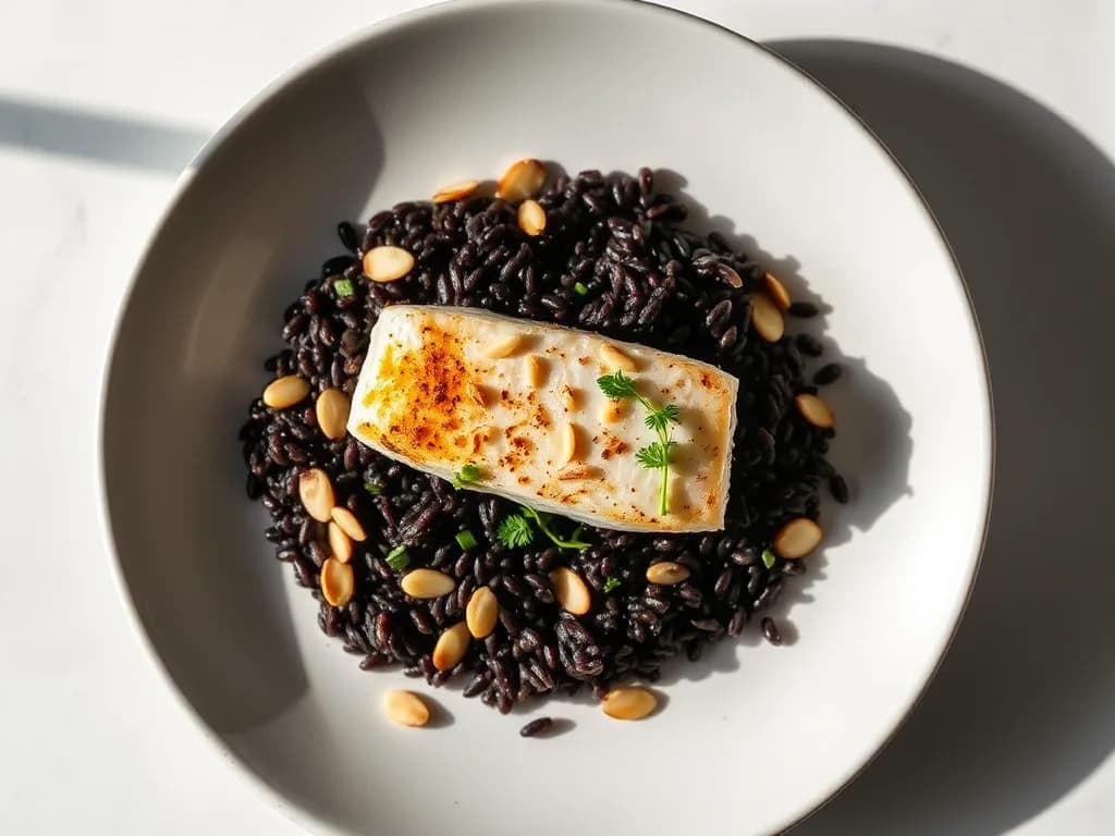 Pan-Seared Cod with Nutty Wild Rice Pilaf