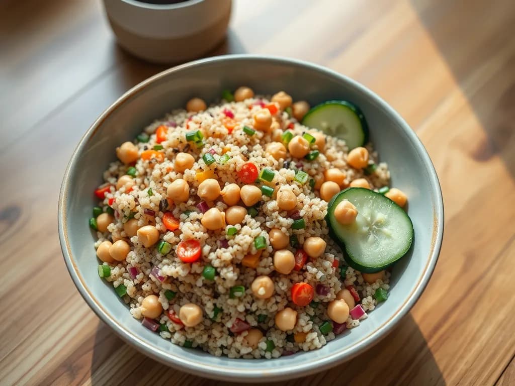 Zesty Mediterranean Quinoa and Chickpea Bowl
