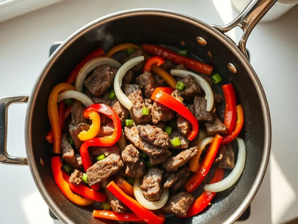 Quick Lean Beef Strips with Peppers