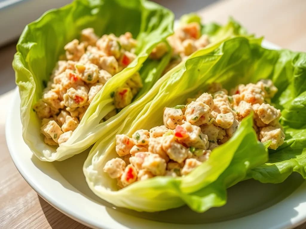 Zesty Tuna Lettuce Wraps