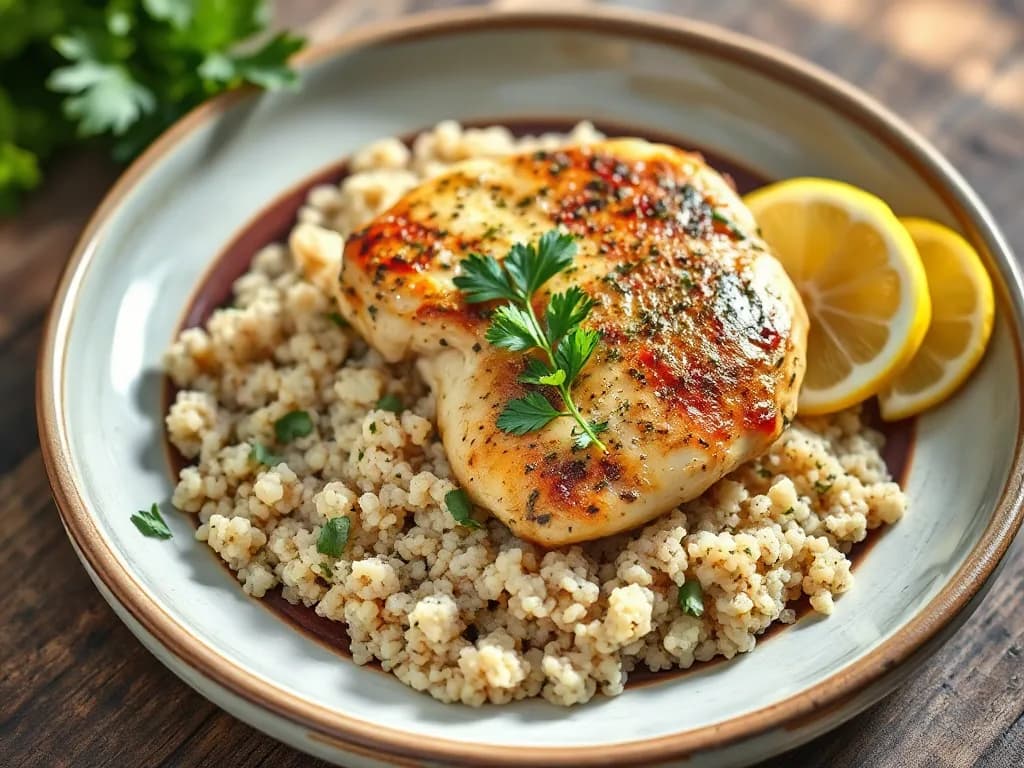 Bright Lemon-Herb Chicken with Fluffy Quinoa