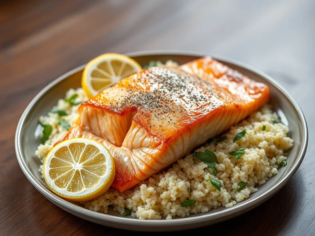 Pan-Seared Salmon with Lemon-Herb Quinoa