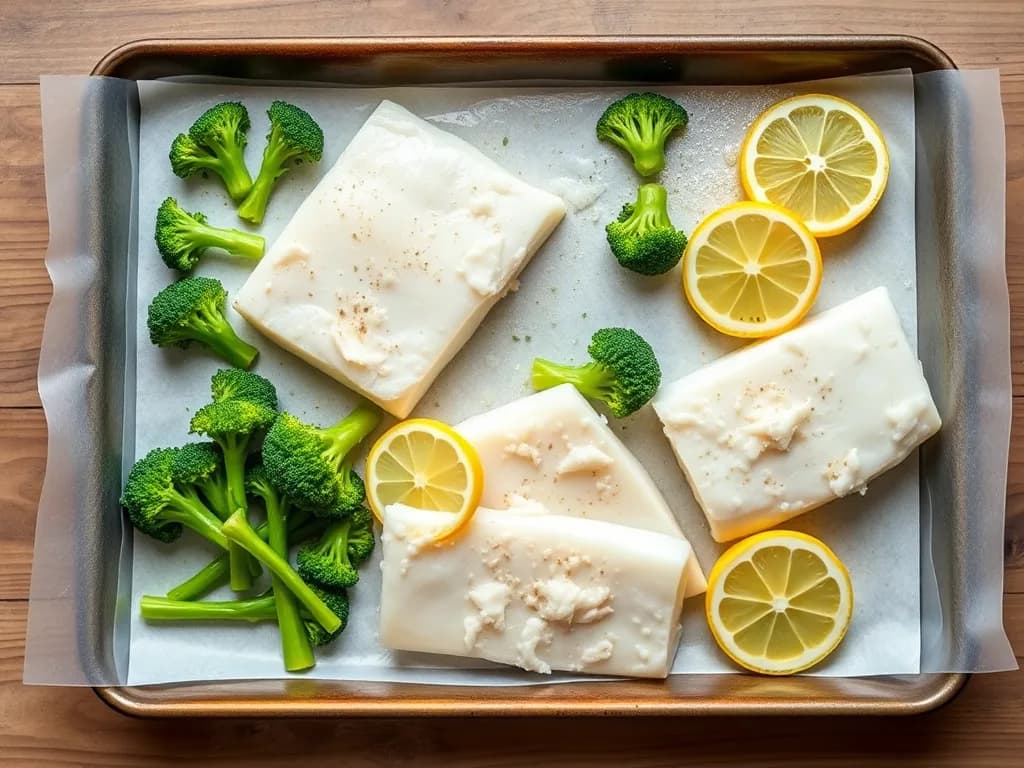 Simple Baked Cod with Tender Broccoli