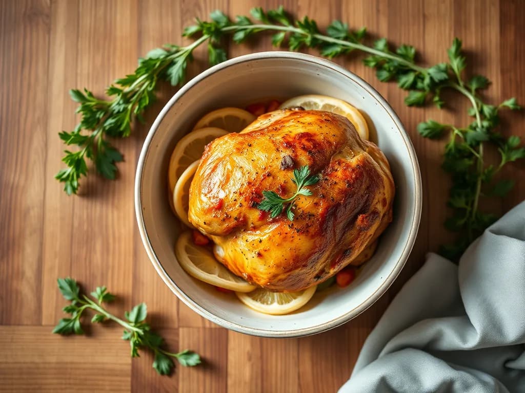 Zesty Lemon-Herb Roasted Chicken Bowl