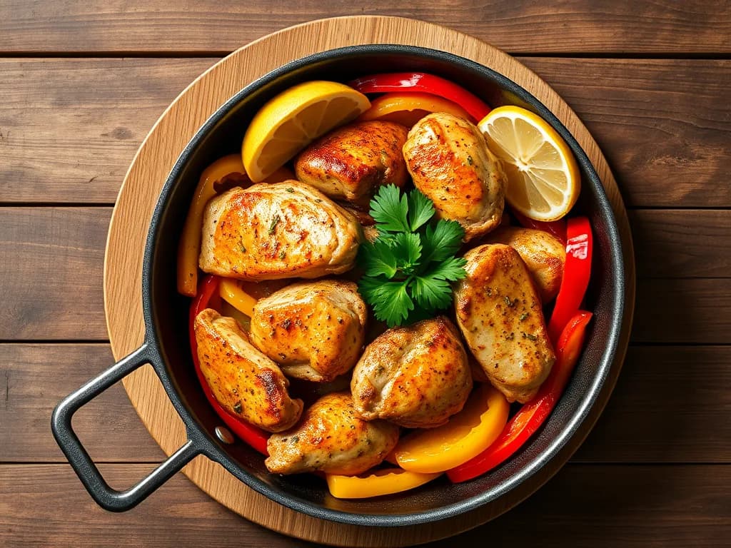 One-Pan Lemon Herb Chicken with Roasted Peppers
