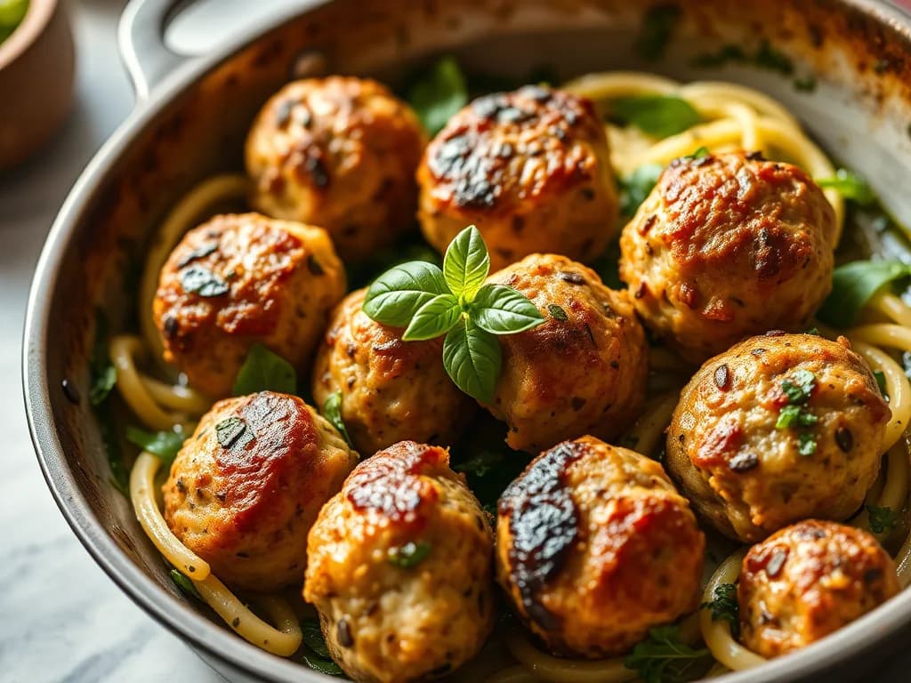 Light & Savory Turkey Zucchini Meatballs