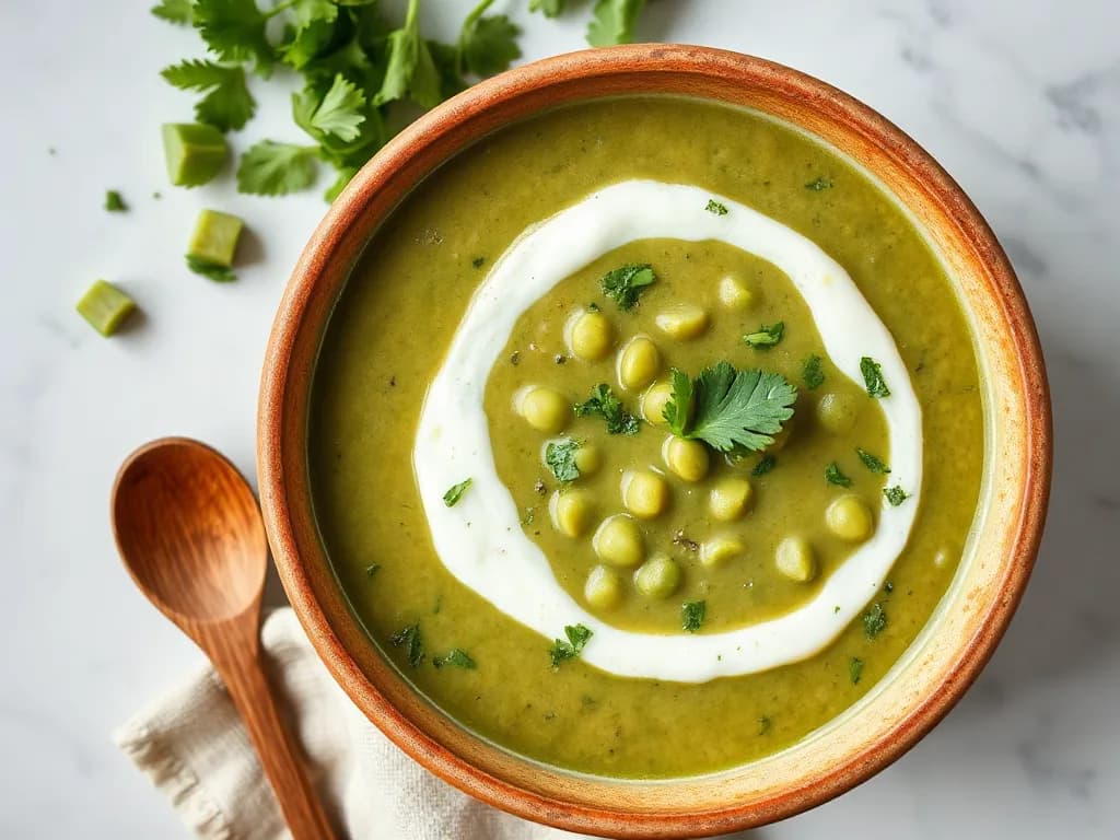 Hearty Split Pea Soup with Fresh Herbs